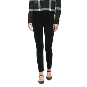 Banana Republic Skinny Velvet  Pant Mid Rise Black Size 28